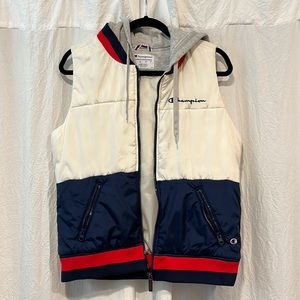 Red white and blue vest